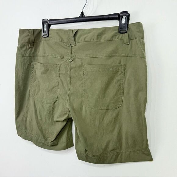 PRANA Olive Green Nylon Quick Dry Activewear Outdoor Performance Shorts - Picture 8 of 16